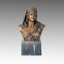 Busts Statue Ancient Female Bronze Sculpture TPE-056